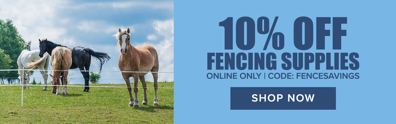 Save 10% off Fencing Supplies with code FenceSavings