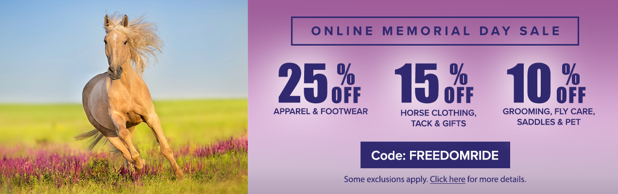 Online Memorial Day Sale: Up to 25% Off. Code: FREEDOMRIDE