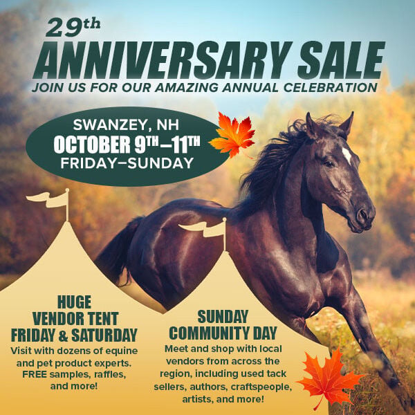 29th Anniversary Sale: October 9-11, Swanzey, NH