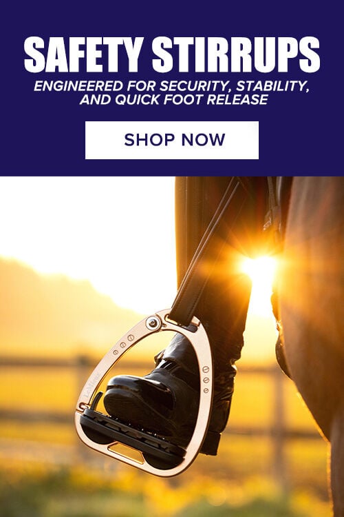 Safety Stirrups: Engineered for Security, Stability & Quick Foot Release. Shop Now.