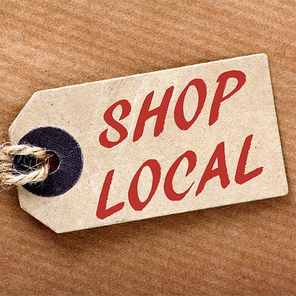 Tag with shop local