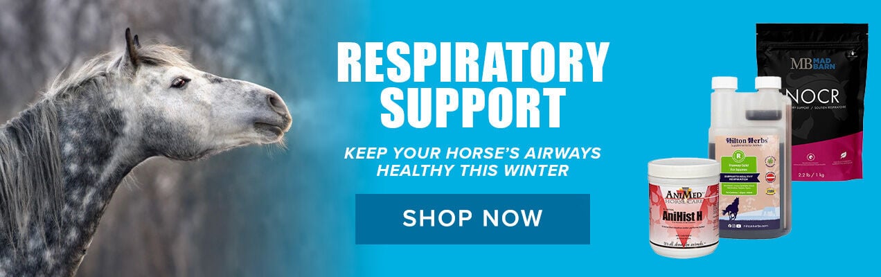 Respiratory Support: Keep Your Horse's Airways Healthy This Winter. Shop Now.