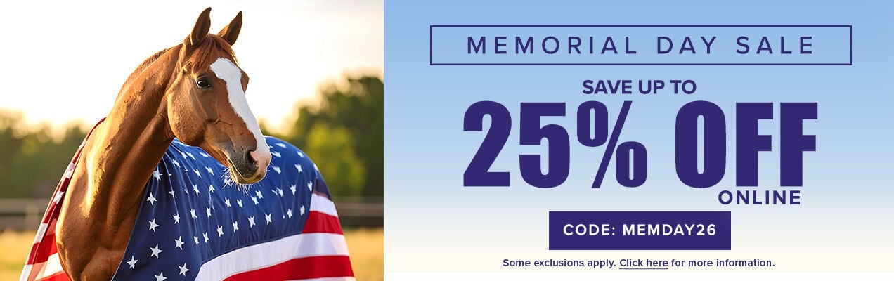 Memorial Day Sale: Save Up to 25% Off Online. Code: MEMDAY26