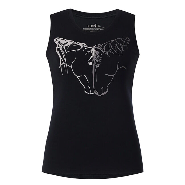 Kerrits Women's Synergy Horse Tank Top - Black image number null