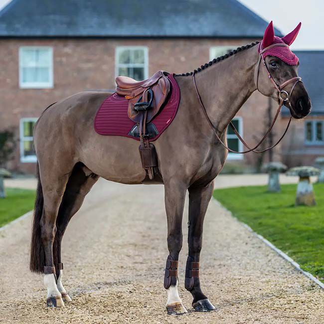 LeMieux Soft Shell Anti-Slip Eurojump Pad - Burgundy image number null
