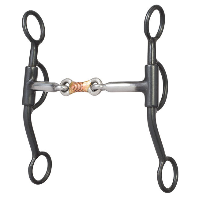 Weaver Equine Professional Shank Bit with Sweet Iron & Copper-Wrapped Dogbone Mouth image number null