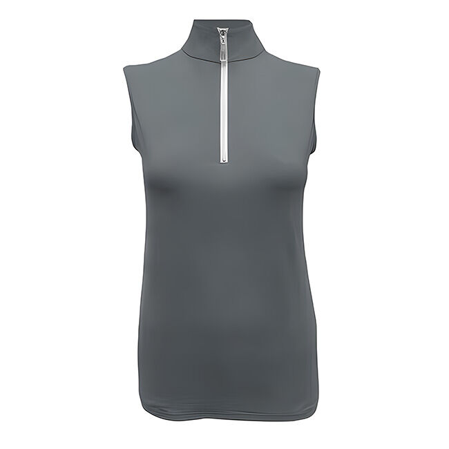 Tailored Sportsman Women's Sleeveless IceFil Zip Top Shirt - Titanium/White/Silver image number null