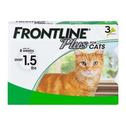 Frontline Plus Flea & Tick Treatment for Cats - 3-Month Supply