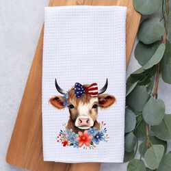 Dark Horse Dream Designs Hand Towel - Patriotic Girl Calf