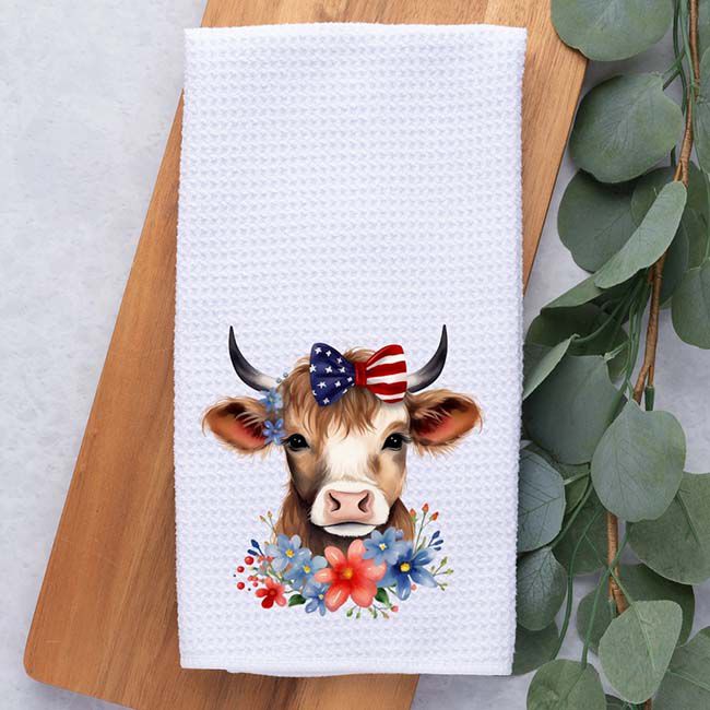 Dark Horse Dream Designs Hand Towel - Patriotic Girl Calf image number null