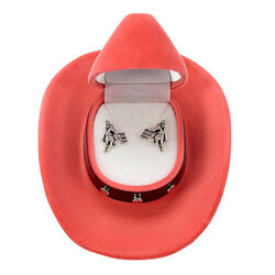AWST International Sterling Silver Barrel Racing Earrings