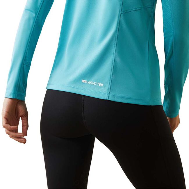 Ariat Women's Sunstopper 2.0 1/4 Zip Baselayer - Maui Blue - Closeout image number null