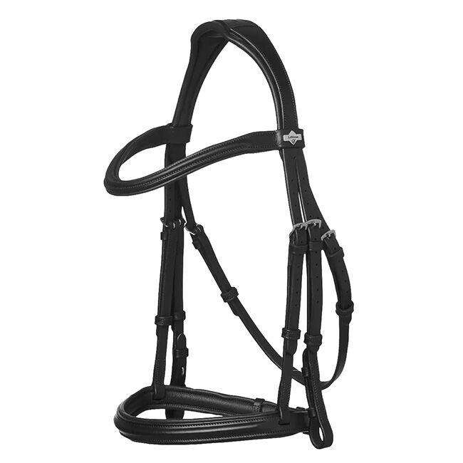 LeMieux Arika Cavesson Bridle - Black/Silver image number null