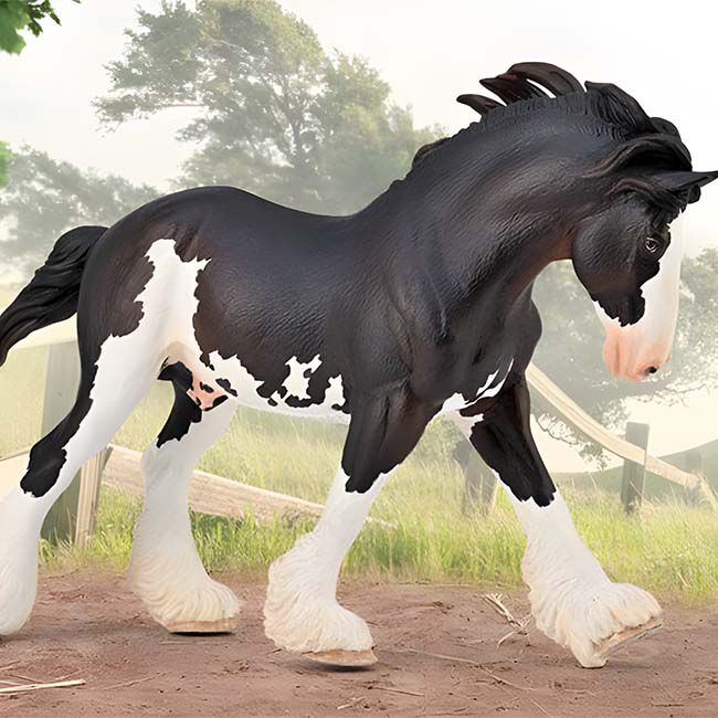 CollectA by Breyer Clydesdale Stallion - Black Sabino image number null