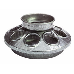 Little Giant Galvanized Jar Metal Feeder Base - 1-Quart Capacity