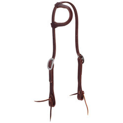 Weaver Synergy Burgundy Latigo Leather Performance Slide Ear Headstall