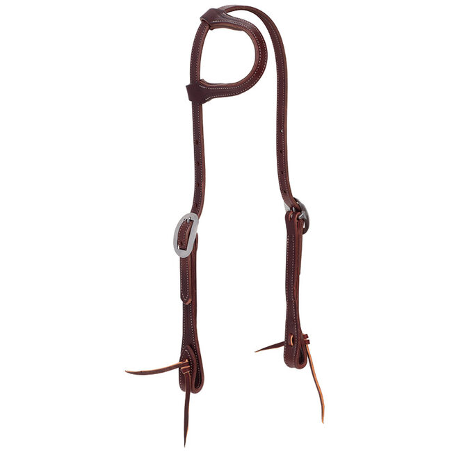 Weaver Synergy Burgundy LatigoLeather Performance Slide Ear Headstall image number null