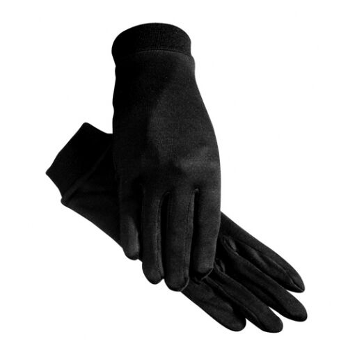 SSG Gloves Silk Glove Liners - Black | The Cheshire Horse