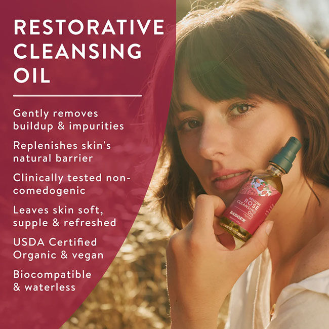 Badger Rose Cleansing Oil - 2 oz image number null