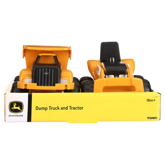 TOMY John Deere 6" Sandbox Construction Vehicles - Dump Truck & Tractor with Loader image number null