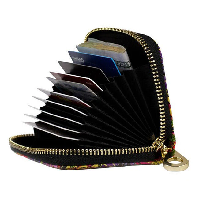 Monarque Laurel Burch RFID Zippered Wallet - Yellow Butterflies image number null