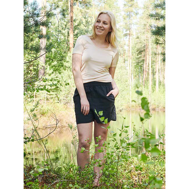 Ruskovilla Women's 100% Organic Silk T-Shirt - Powder image number null