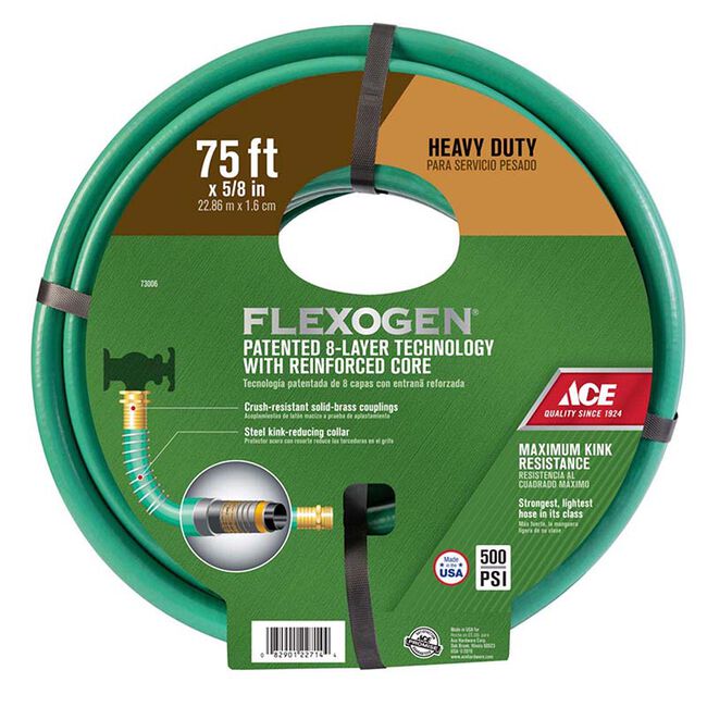 Ace Hardware Flexogen 5/8" x 75' Heavy Duty Premium Grade Garden Hose image number null