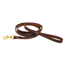 Tory Leather Plain Leash 3/4" x 6' - Havana