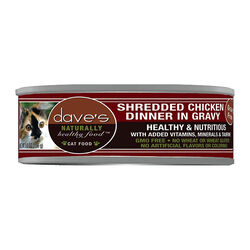 Dave's Pet Food Naturally Healthy Shredded Chicken Dinner in Gravy for Cats - 5.5oz