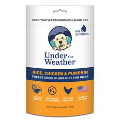 Under the Weather Freeze-Dried Bland Diet for Dogs - Chicken, Rice & Pumpkin Recipe - 6 oz
