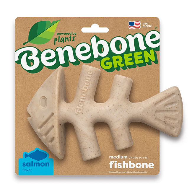 Benebone Green Plant-Based Chew Toy - Fishbone image number null