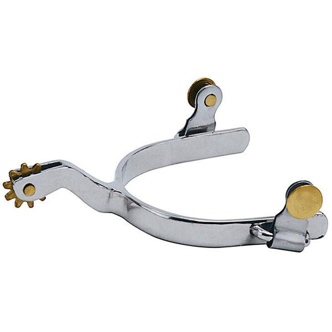 Weaver Ladies' Roping Spurs with Plain Band - Chrome-Plated image number null