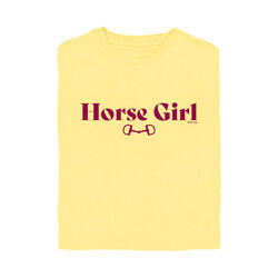 Stirrups Clothing Kids' Horse Girl Short Sleeve Tee - Butter