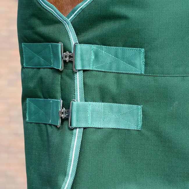 Saxon Defiant 1200D Standard Neck Medium Turnout - Hunter Green/White image number null