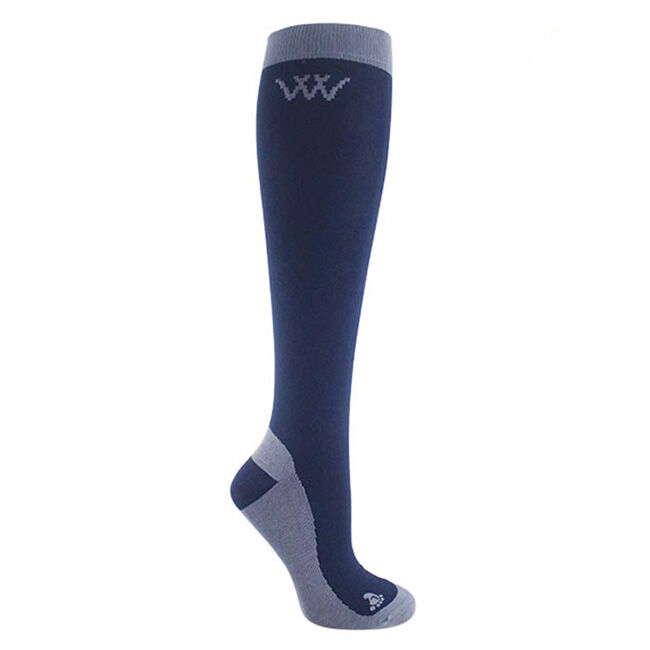 Woof Wear Competition Riding Socks - 2 Pairs - Navy/Gray image number null