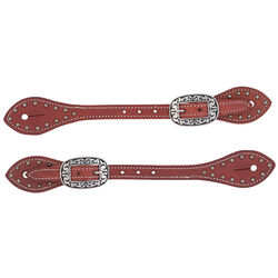 Weaver Men's Flared Buttered Harness Leather Spur Straps - Canyon Rose
