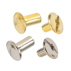 Weaver Leather Supply 3/8" Plain Chicago Screws - 10-Pack