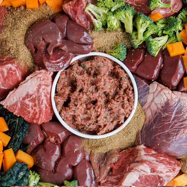 Oma's Pride Woof Complete Frozen Raw Dog Food Patties - Beef Recipe image number null