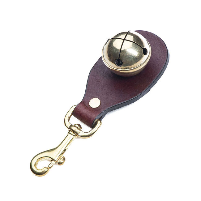 Mendota Pet Leather Snap Bell - Chestnut image number null