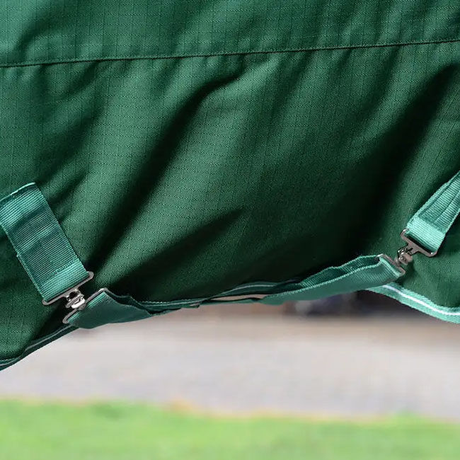 Saxon Defiant 1200D Standard Neck Medium Turnout - Hunter Green/White image number null