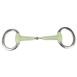 Jacks Manufacturing Jointed Mouth Eggbutt Snaffle Bit with Apple-Flavored Mouth