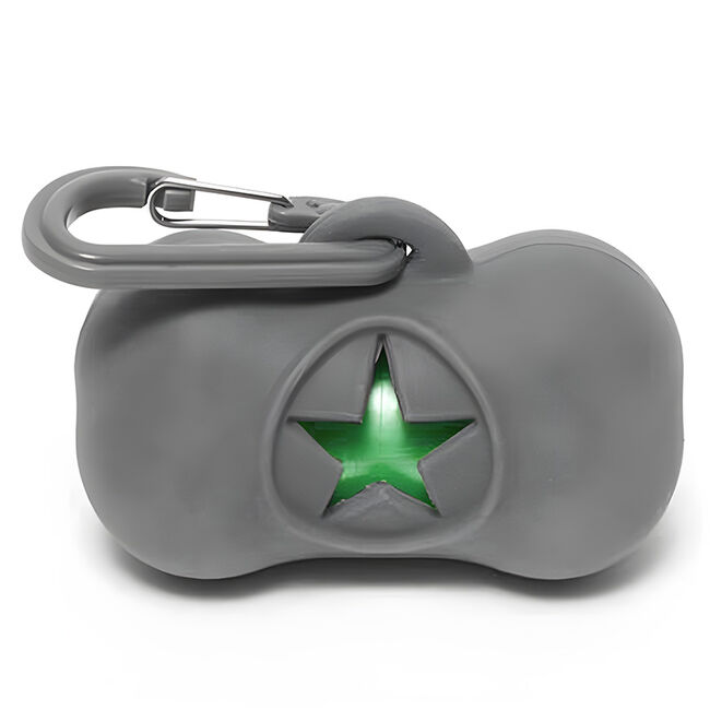 Messy Mutts Silicone Dog Waste Bag Holder with Earth Rated Roll The