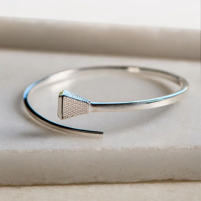 Urban Equestrian Blacksmith Bangle - Silver - Closeout image number null