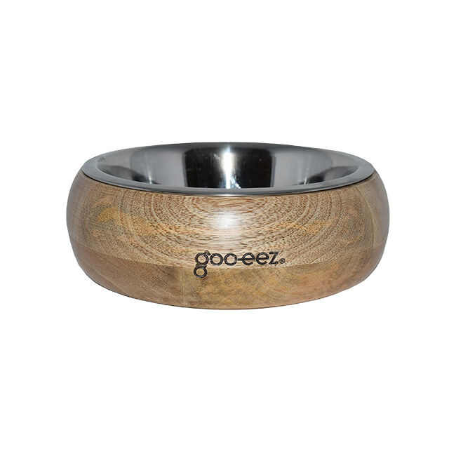 Goo-eez Mango Wood & Stainless Steel Bowl image number null