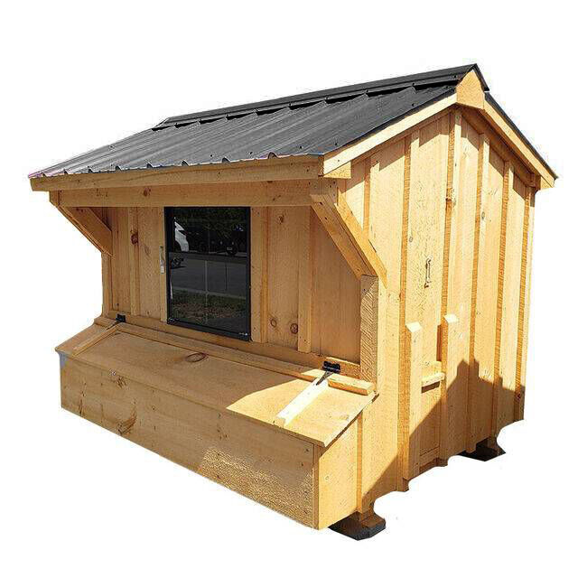 NV Farms 5' x 7' Chicken Coop with Black Metal Roof image number null