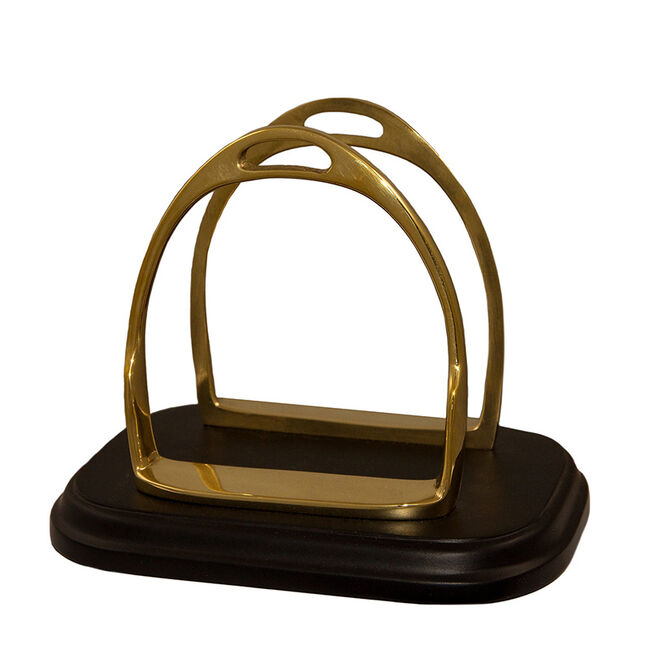 Horse Fare Brass Twin Stirrup Mail Holder image number null