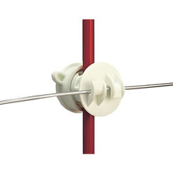Gallagher Rod Post Screw-On Claw Insulator - White - 25-Pack