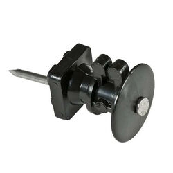 Zareba Wood Post Knob Insulator - Black - 25-Pack