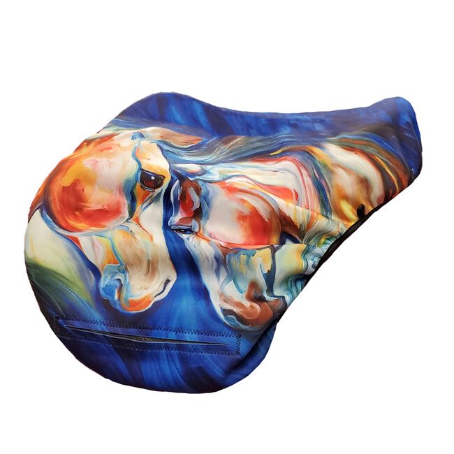 Art of Riding Saddle Cover  - Twin Horses image number null