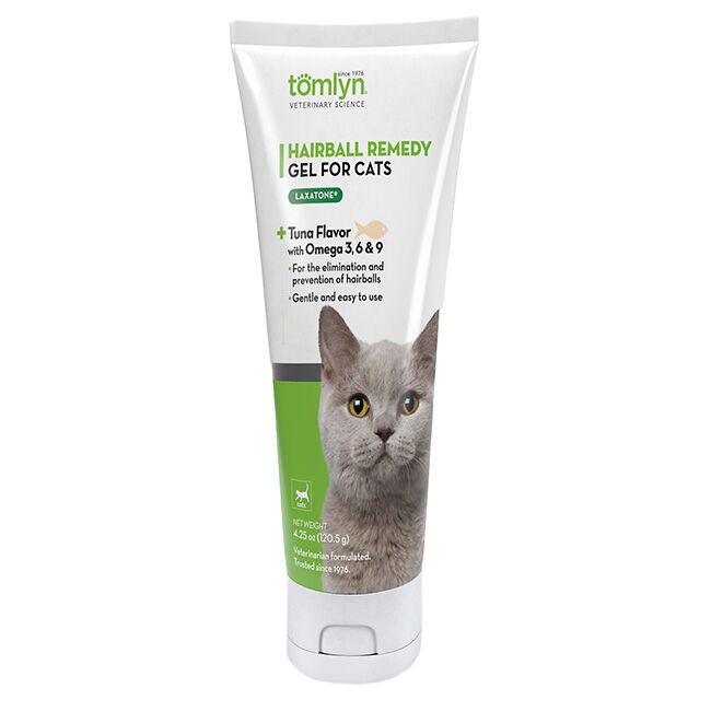 Tomlyn Laxatone Hairball Remedy for Cats - Tuna-Flavored Gel - 4.25 oz image number null